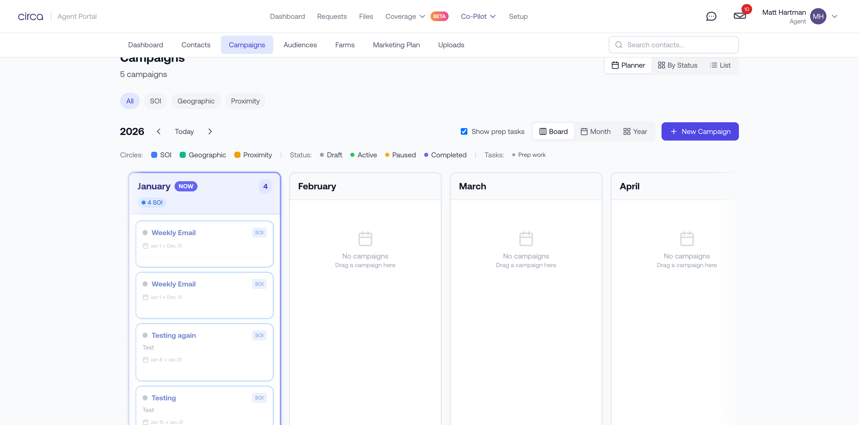 Co-Pilot Calendar View